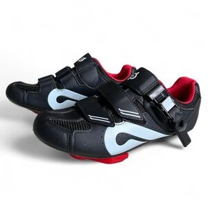 Peloton Cycling Shoes PL-SH-B-40 Low Top Black Red Womens Size US 7 EUR 38